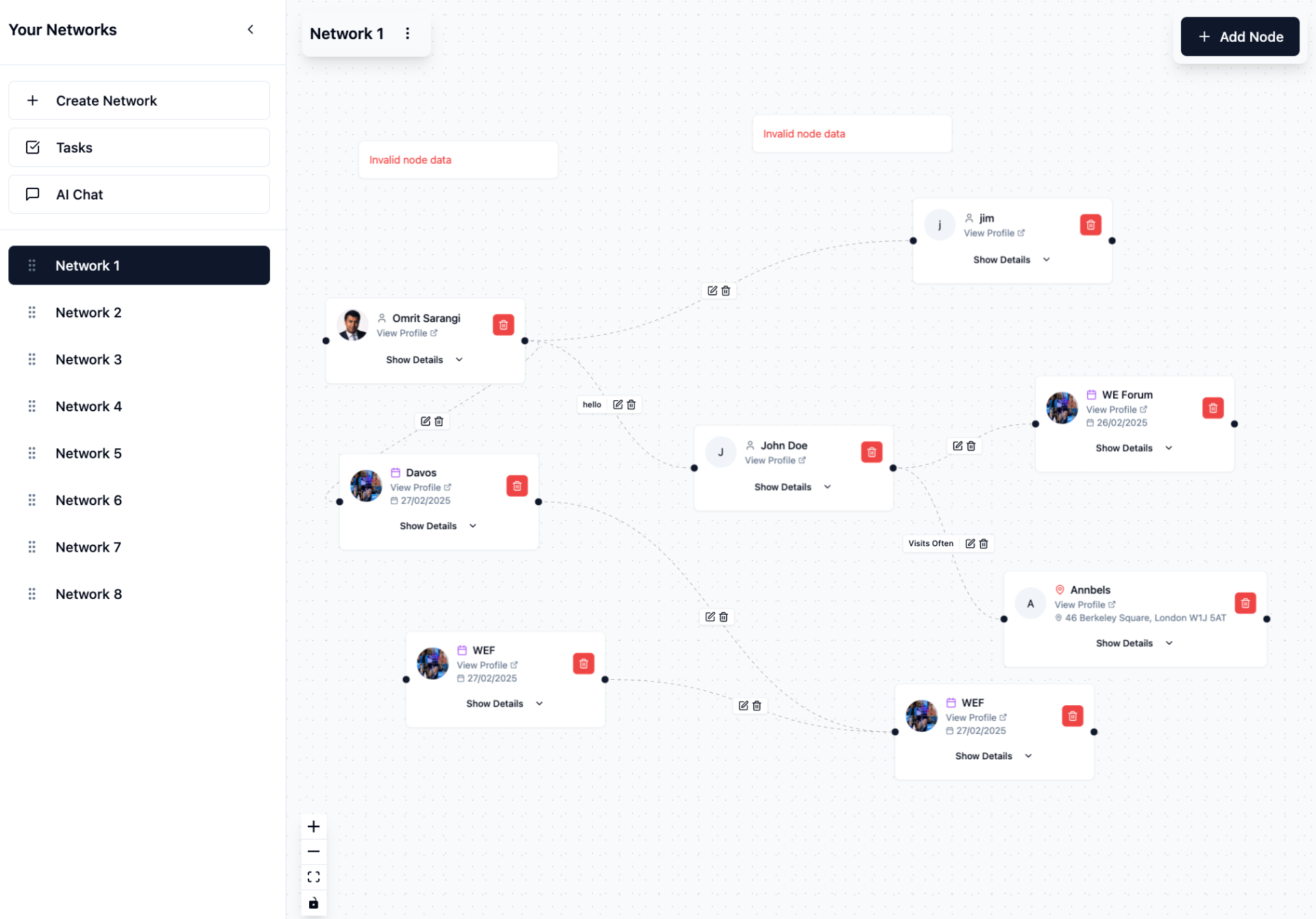 RelMaps - Professional Network Visualization & Mapping Tool